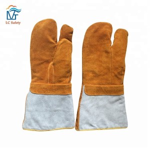 Индустриска ракавица за рерна со 3 прста отпорна на топлина
