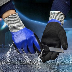 Nitrile ရေနှစ်ပြီး ဖြတ်ရန် ခံနိုင်ရည်ရှိသော Safety လက်အိတ်