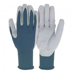 Custom Multicolor Polyester Smooth Nitrile Coated Safety Work Gloves