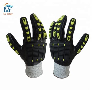 Best TPR Knuckle Anti Impact Cut Resistant Mechanical gloves