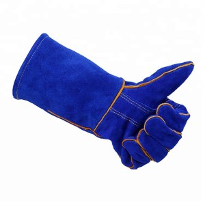 Amûrên Ewlekariya Pîşesaziyê Çermê Çermê Cowhide Hand Protect Welding Gloves