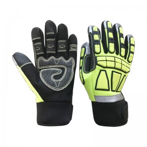 Industry Touch Screen Shock Absorb Impact Gloves Anti Slip Oil and Gas Glove