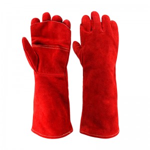 Mănuși lungi de piele premium rezistente la căldură Mănuși de siguranță pentru sudare