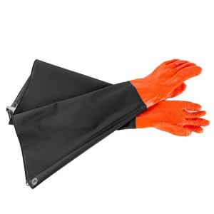 70cm PVC anty-sliphandschoen mei lange mouwen Waterdichte fiskreinigingshandschoenen Sour- en alkalibestindige handschoenen