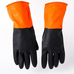 Long Cuff Latex Gloves Paglalaba ng Paglilinis Hi Viz Glove na Lumalaban sa Kemikal