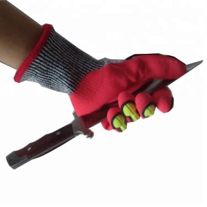 Nitrile Sandy Akanyura Akacheka Resistant Anti Impact Gloves