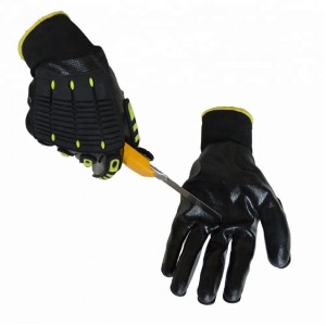 Bedste TPR Knuckle Anti Impact Cut Resistant Mekaniske handsker