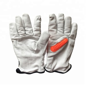 Mehanske rokavice za ročno vrtanje, neuničljive, odporne proti rezom iz kravjega usnja