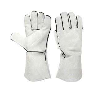 Kožne duge rukavice za zavarivanje crne krave za teške uvjete rada cuero guantes soldar trabajo