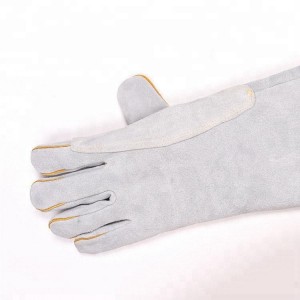 Заводська ціна Зимові шкіряні армовані промислові рукавички для зварювання
