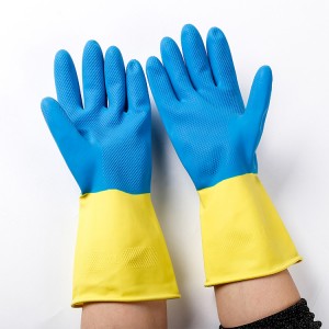 Long Cuff Latex Gloves Washing Cleaning Hi Viz Gloves Γάντια ανθεκτικά στα χημικά