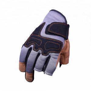 3 Fingerless Breathable Woodworking Carpenter Gloves