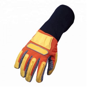 TPR Mechanical PVC Dots Anti-sweat Oilfield High Impact Work Gloves