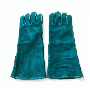 Zelene zaštitne rukavice za zavarivanje otporne na toplinu od goveđe kože