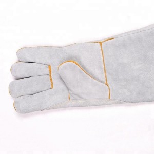 Factory Price Winter Leather Reinforcement Industrial Welding Safty Gloves
