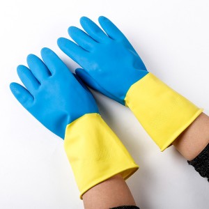 Rękawiczki lateksowe z długim mankietem Pranie Czyszczenie Rękawice Hi Viz Rękawice odporne na chemikalia
