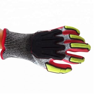 I-Nitrile Sandy Dipped Cut Resistant Anti Impact Gloves