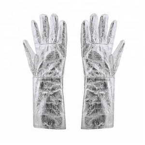 Aluminum Foil High Temperature Resistant Welding Safety Gloves for Industry Metallurgy