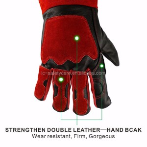 Ntchito Yomanga Industrial Goatskin Leather Argon Arc Welding Gloves