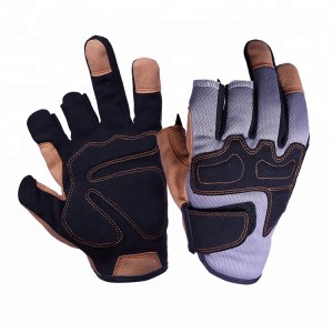 3 Fingerless Breathable Woodworking Carpenter Gloves
