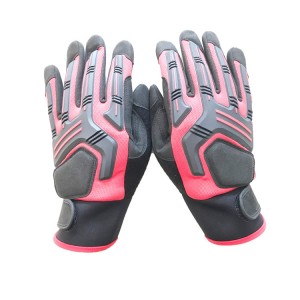 Red Thicken Working Impact Glove Anti Smashing Safety Glove Construction Site Shock Absorb Gloves