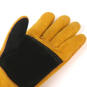 Wholesale Winter Warm Industrial Hand Work Protective Work Leather Welding Gloves