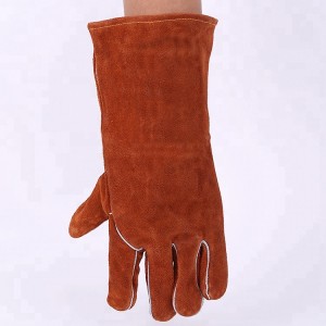 Free Sample Sweat Absorbing Safety Leather Welding Work Glove