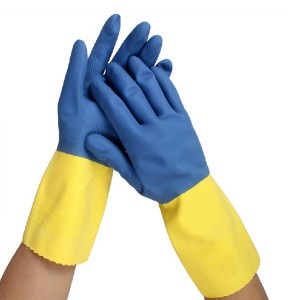 ស្រោមដៃជ័រវែង លាងសម្អាត ស្រោមដៃ Hi Viz Gloves ស្រោមដៃធន់នឹងសារធាតុគីមី