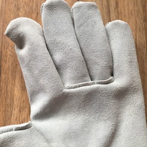 en388 en420 فلوروسینټ ژیړ انعکاس لرونکي غوا د خوندیتوب دستکشې CE guantes de seguridad cuero