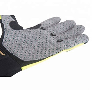 PVC Dotted Anti Slip Usalama Gloves Athari za Mechanic TPR