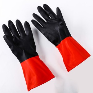 Latexhandschuhe mit langer Stulpe, Waschen, Reinigen, Hi-Viz-Handschuhe, chemikalienbeständiger Handschuh