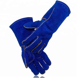 Industriële veiligheidsuitrusting Rundleer Handbescherming Lashandschoenen