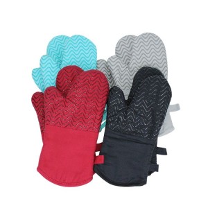 Li-gloves tsa Ovine tsa Microwave tse Thintseng Anti-scalding Baking Silicone Anti Slip Gloves