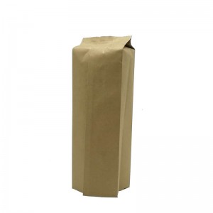 Sacchetti di imballaggio sigillati con retro in PLA biodegradabile e carta kraft gialla