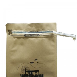 Ekološki prihvatljivo pakovanje kraft papirne kese za listove čaja sa lakim zatvaračem
