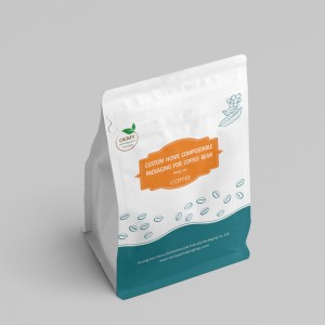 Custom home compostable packaging for 340g coffee