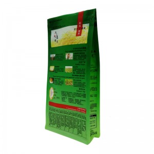 Ganap na biodegradable PLA gusset bags para sa rice packing