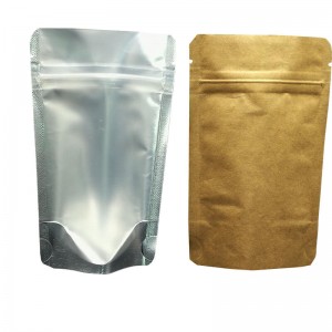 Bolsa de embalaje transparente de un lado opaco de un lado con cremallera fácil