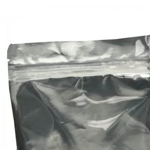 Siji sisih buram siji sisih tas kemasan transparan kanthi zipper sing gampang