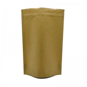 PLA biodegradabili è carta kraft gialla stand up sacchetti di imballaggio