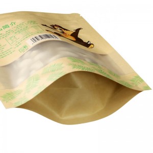 Sacs d'emballage de noix en PLA entièrement biodégradables avec fermeture à glissière facile