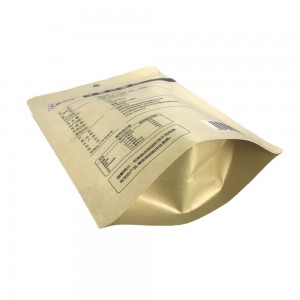 کاغذ کرافت قهوه ای خلاقانه و کیسه های بسته بندی مواد غذایی خشک شده PLA با زیپ آسان
