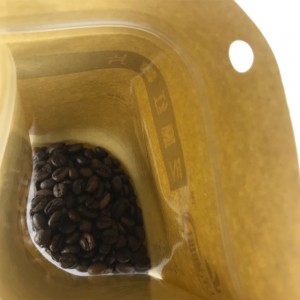 Creative brown kraft paper at PLA dried food packaging bags na may madaling zipper