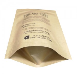 Bolsas de envasado de grans de café biodegradables con cremalleira fácil