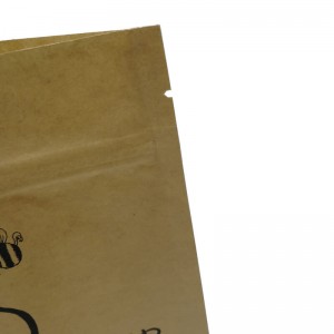 Carta Kraft gialla stand up personalizzata e sacchetti di imballaggio in PLA per noci