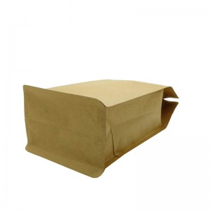 Saco de papel kraft compostável 100% ecológico certificado PLA com zíper para folhas de café e chá