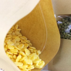 食品用のカスタム 3 サイド シール クラフト紙包装袋