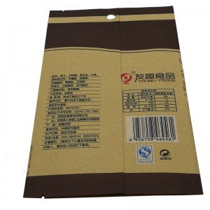 Beg kertas kraf pembungkusan mesra ECO untuk kacang