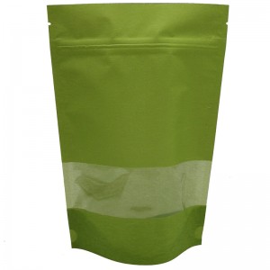 Itayo ang mga craft paper rice packaging bag na may bintana