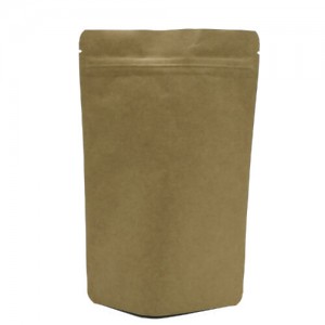 चहा आणि कॉफी पावडरसाठी स्पष्ट खिडकीसह बायोडिग्रेडेबल क्राफ्ट पेपर बॅग